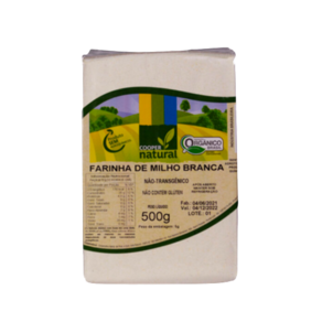 Kit 3X: Farinha de Milho Branca Orgânica Coopernatural 500g