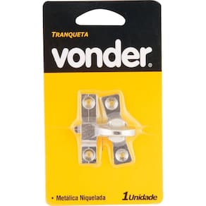 Tranqueta Simples Aço Carbono Niquelado - Vonder