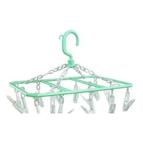 Mini Varal Standard Retangular 14 Prendedores Verde Secalux