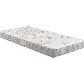 Colchão Solteiro Ecoflex Espuma D23 Ecoline Bordado Bordado 88x188x14cm Cinza
