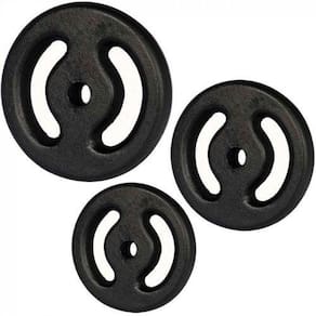 Kit 4 Anilhas De 2Kg Ferro Fundido Total 8Kg