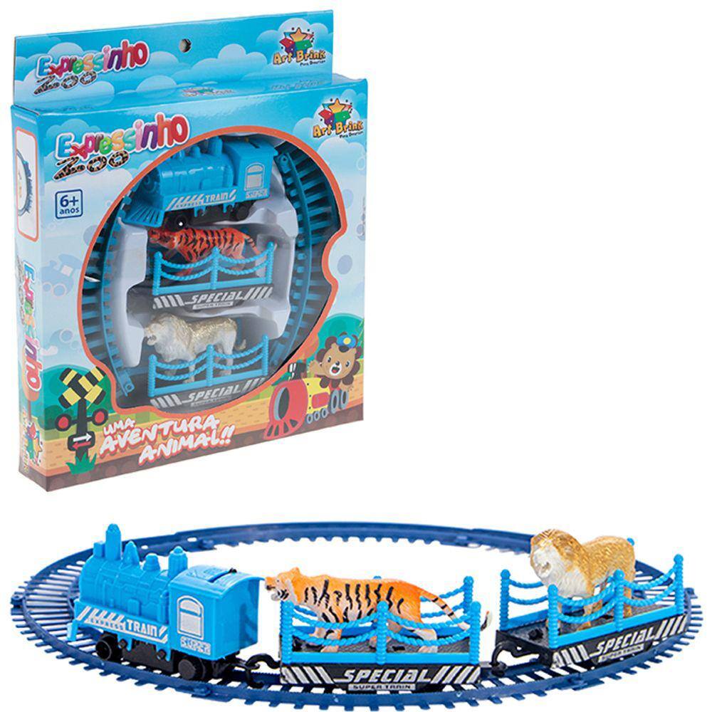 Ferrorama Trem Eletrico Kids Express c/ Luz Pista Brinquedo