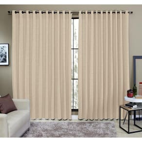 Cortina Tecido Rustico 2,00M X 2,40M Semi Blackout Areia