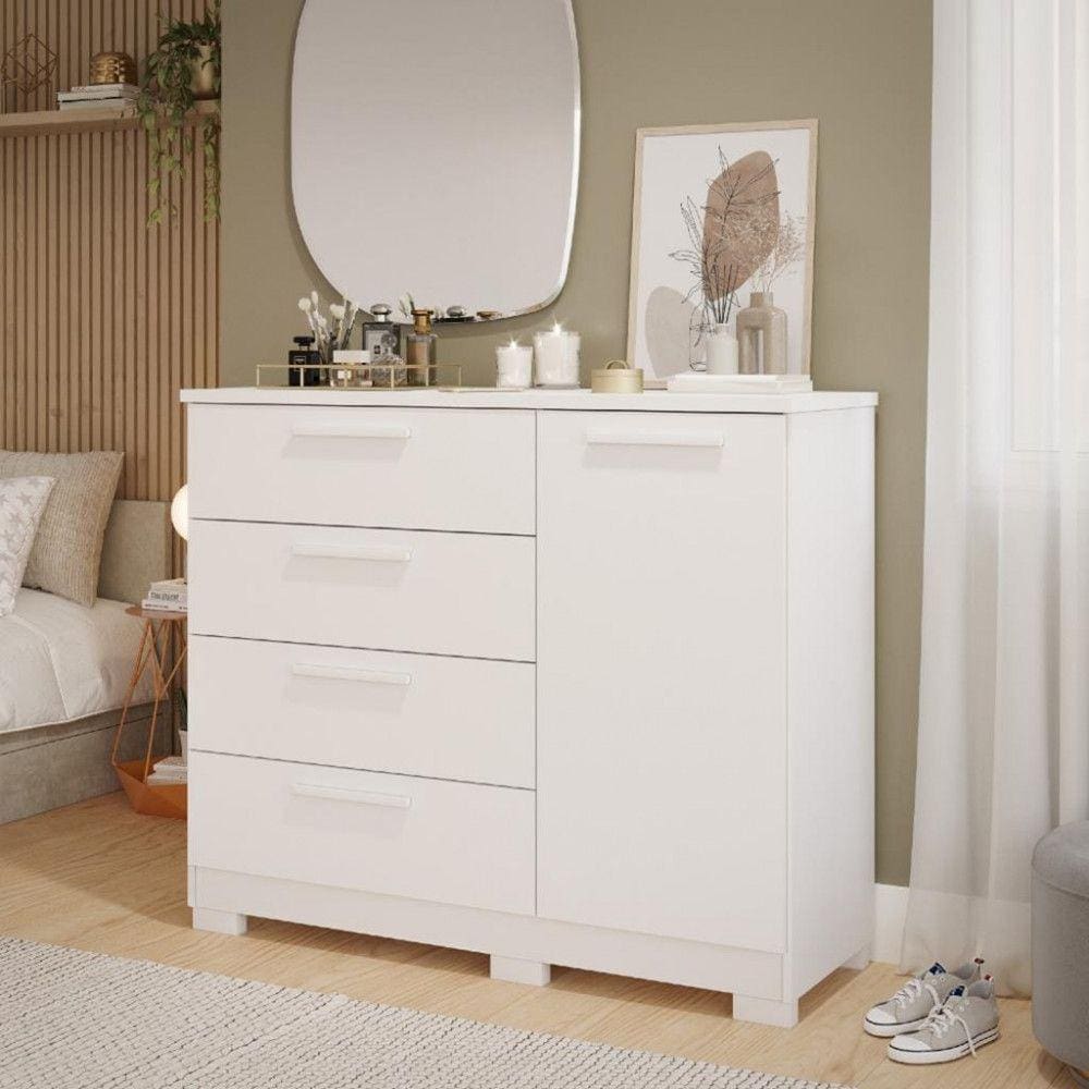 Cômoda 4 Gavetas e 1 Porta Malu Panan