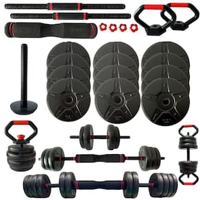 Kit Halteres Musculação Kettlebell 6 Em 1 Peso 20Kg Academia