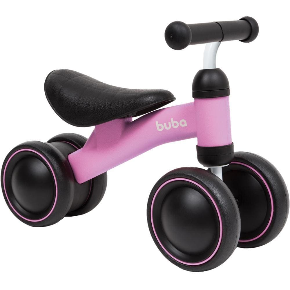 Bicicleta de Equilíbrio 4 Rodas Buba Rosa