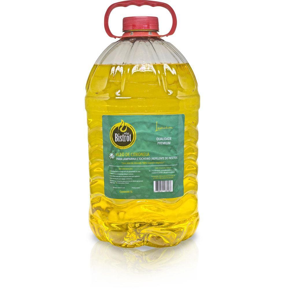 Fluido Para Tocheiros E Lamparinas 5 Litros Aroma Citronela