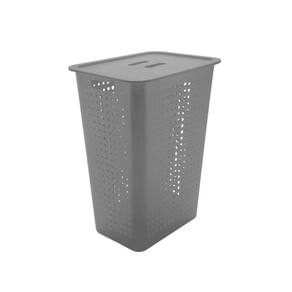 Caixa Organizadora Cesta De Roupas Com Tampa 47 L Preto Ou