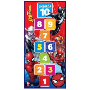 Base Decorativa Amarelinha Spiderman 140 Cm Tapete Lider