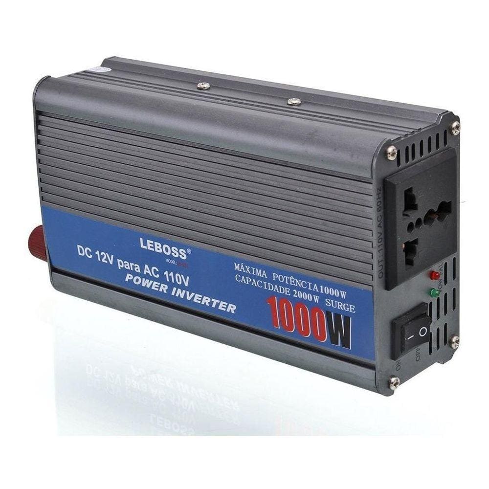 Inversor De Tensão 1000W / 110V / 12V Conversor Automotivo