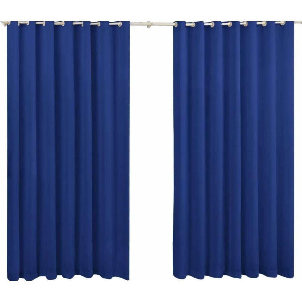 Cortina Roma Em Microfibra Azul Royal 2,20x1,70m