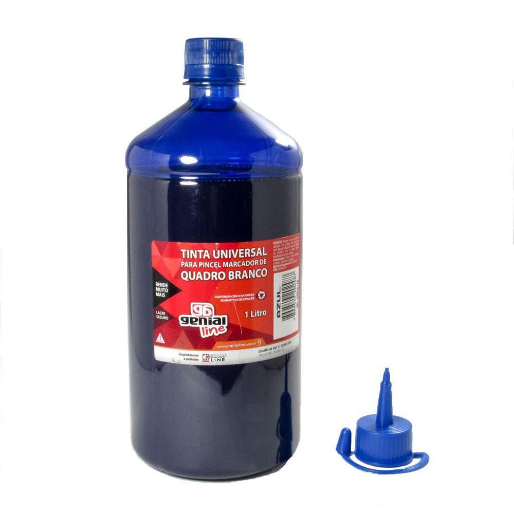 Tinta Genial Para Pincel De Quadro Branco 1 Litro Azul