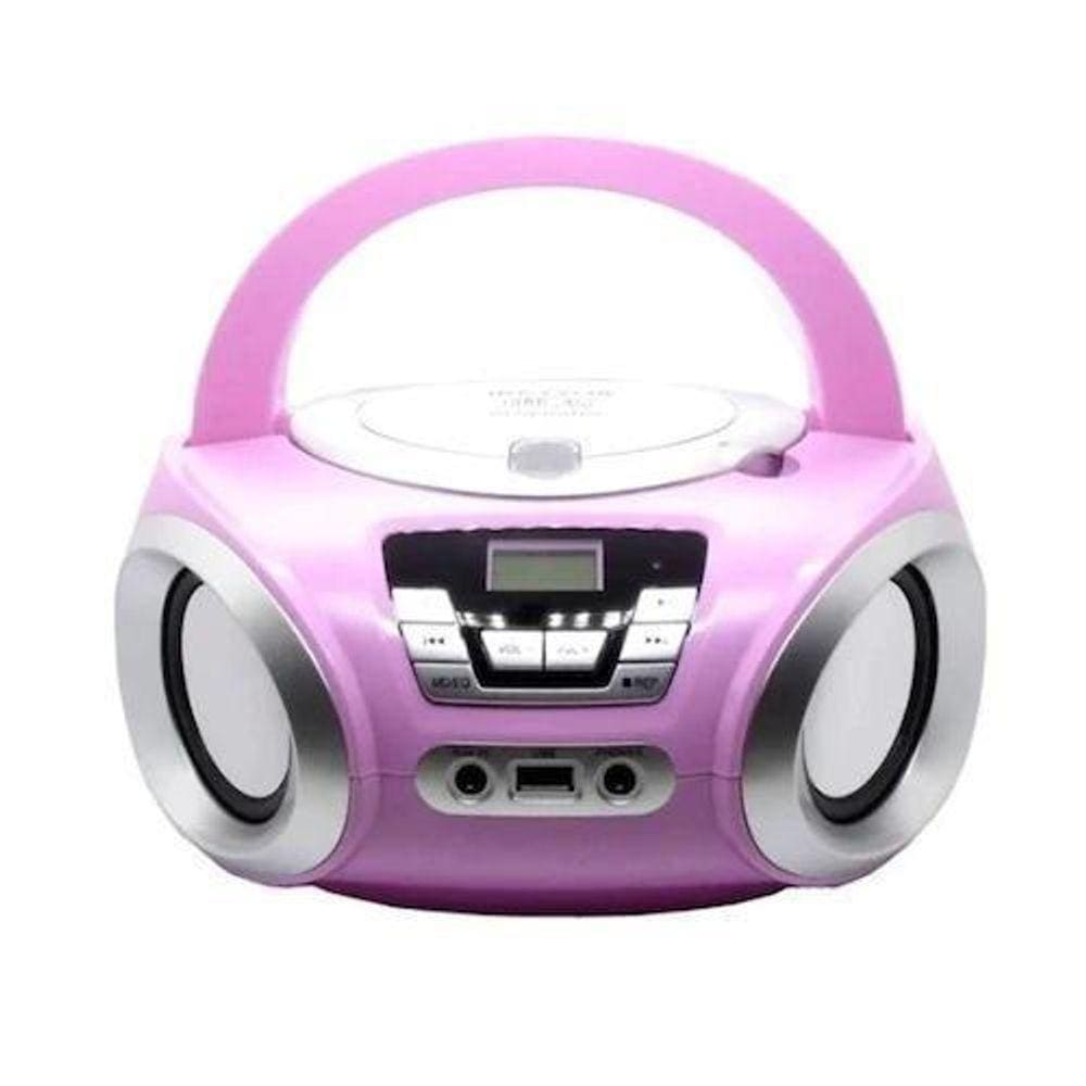 Rádio Megastar Rosa Bluetooth Fm Usb 1200W P.M.P.O