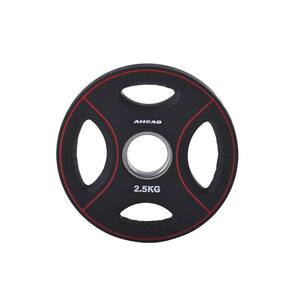 Anilha Furo Olímpico Polyurethane Profissional 2,5Kg Preto