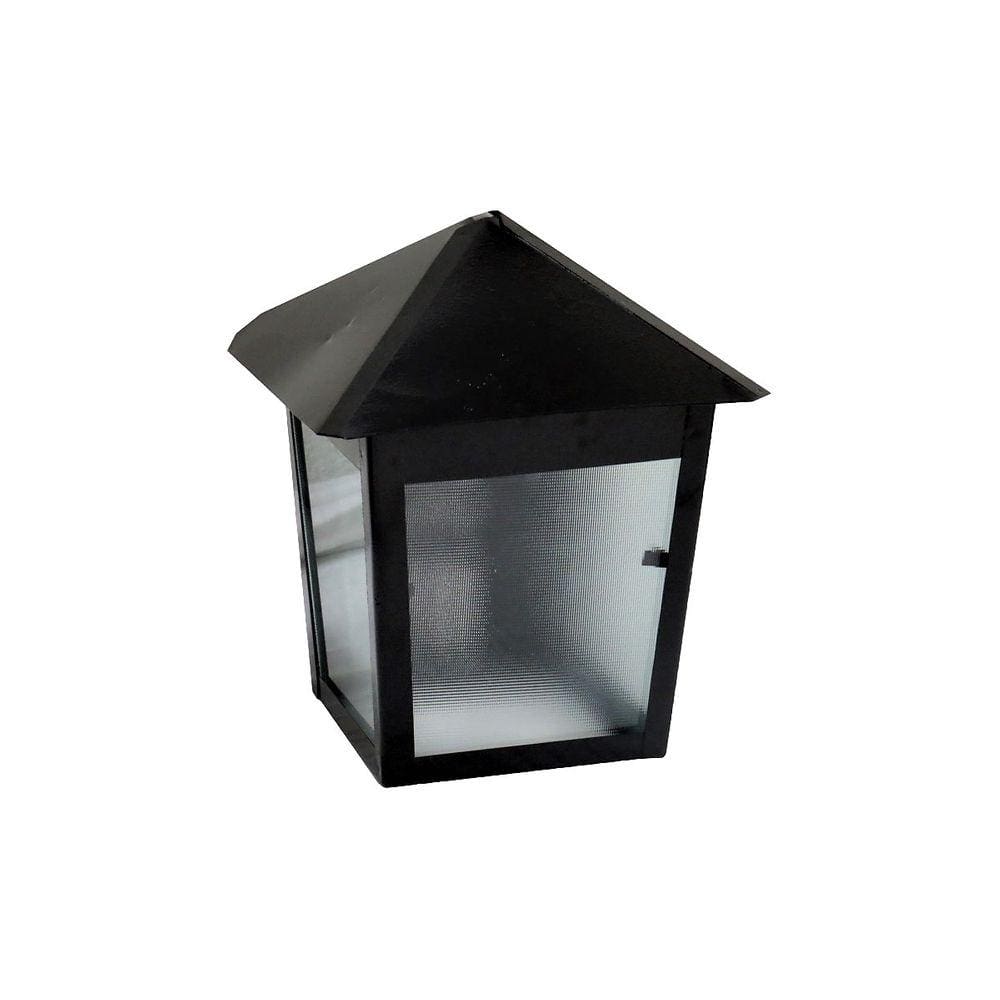 Luminária Verona Parafusar na Parede Alumínio Preto 20x11cm