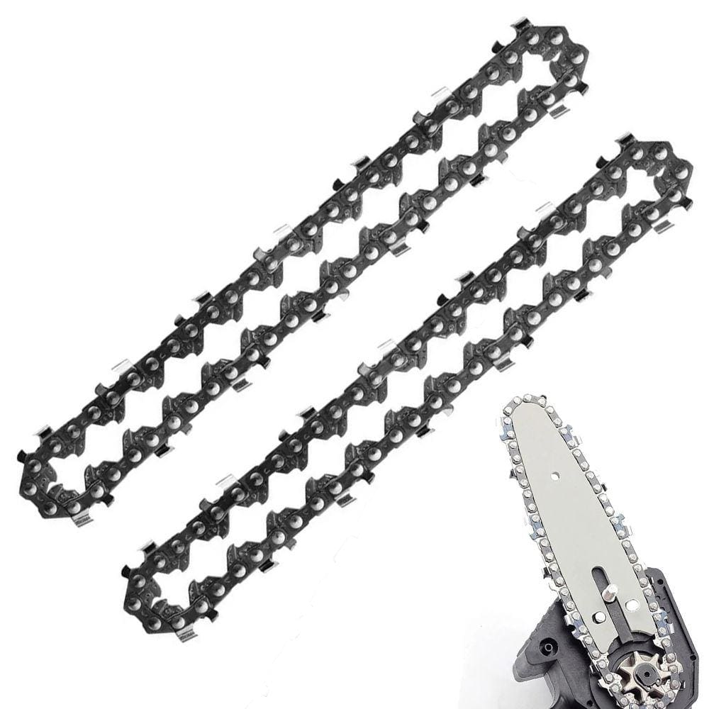 Corrente Mini Motosserra Reposiçao Metal Kit 2 Uni 14 Dentes 4 Polegadas Jardim Carpintaria Obra Jardinagem Serrinha Serra Multiuso