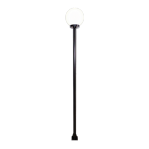 Poste e Luminária colonial Globo G de Jardim Preto 100cm
