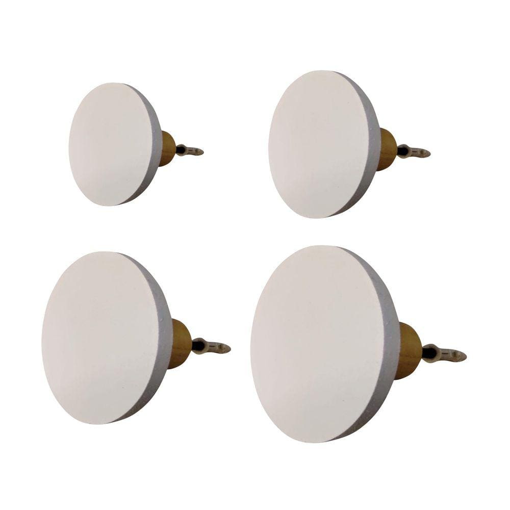 Kit 4 Ganchos Pendurador de parede Bola MDF 6mm 4 Tamanhos
