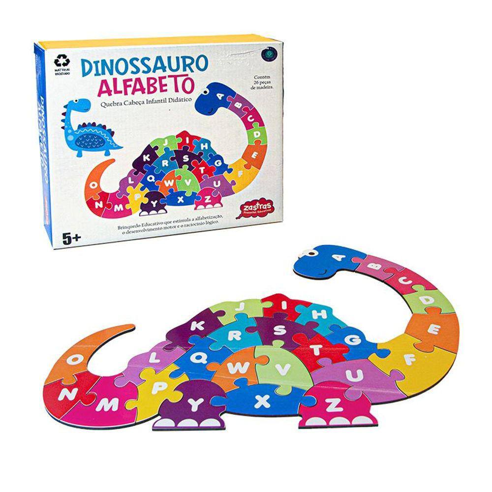 Quebra-Cabeça Zastras Brinquedos Dinossauros 3D