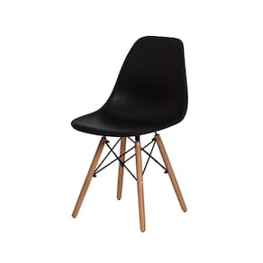 Conjunto Kit 4 Cadeiras Eiffel Eames Preta + 1 Mesa Eames