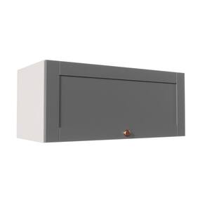 Armário Aéreo Porta Basculante 80cm Arizona CabeCasa MadeiraMadeira Branco/Cinza Claro