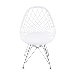 Cadeira Kaila Base Cromada OR Design Branco