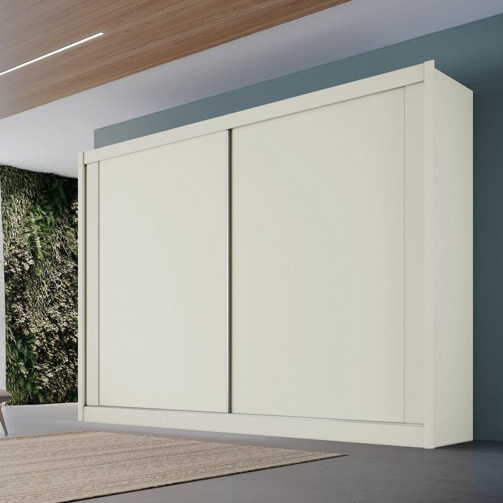 Guarda Roupa Casal 2 Portas 4 Gavetas Creta Móveis Europa Off White