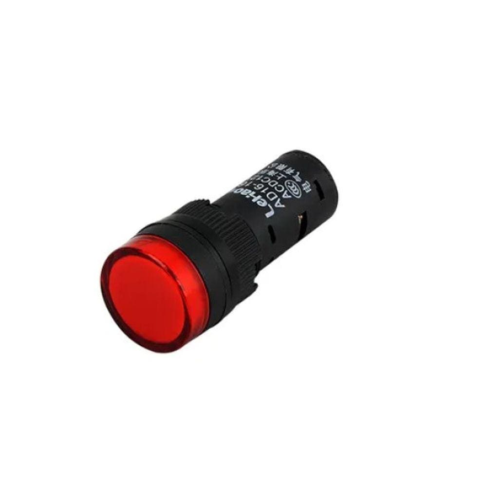 Sinaleiro Indicador C/ Led 12V - Ad16-16C - Vermelho 16Mm
