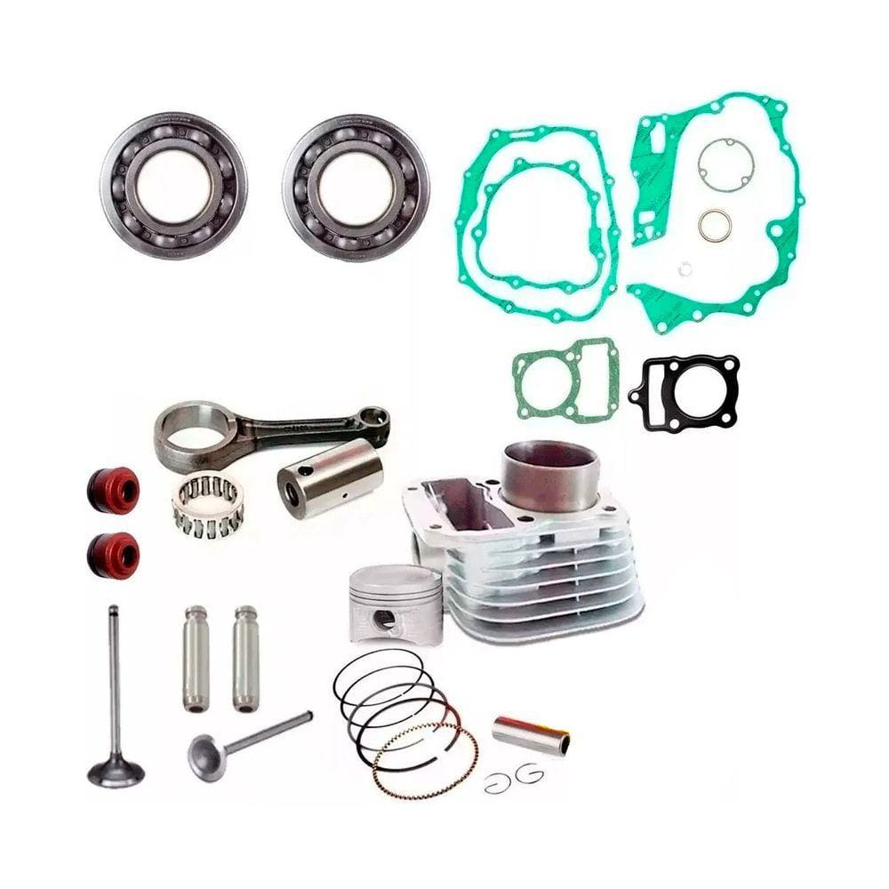 Kit Motor Biela Juntas Valvulas Fan Titan 125 2002 Até 2008