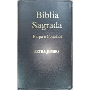 Bíblia Jumbo Media com Harpa Ziper CPP
