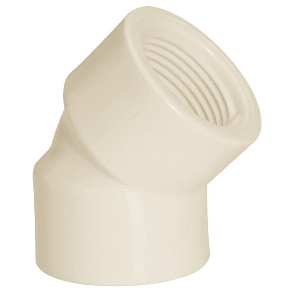 Joelho 45° Roscável Água Fria Branco 3/4”