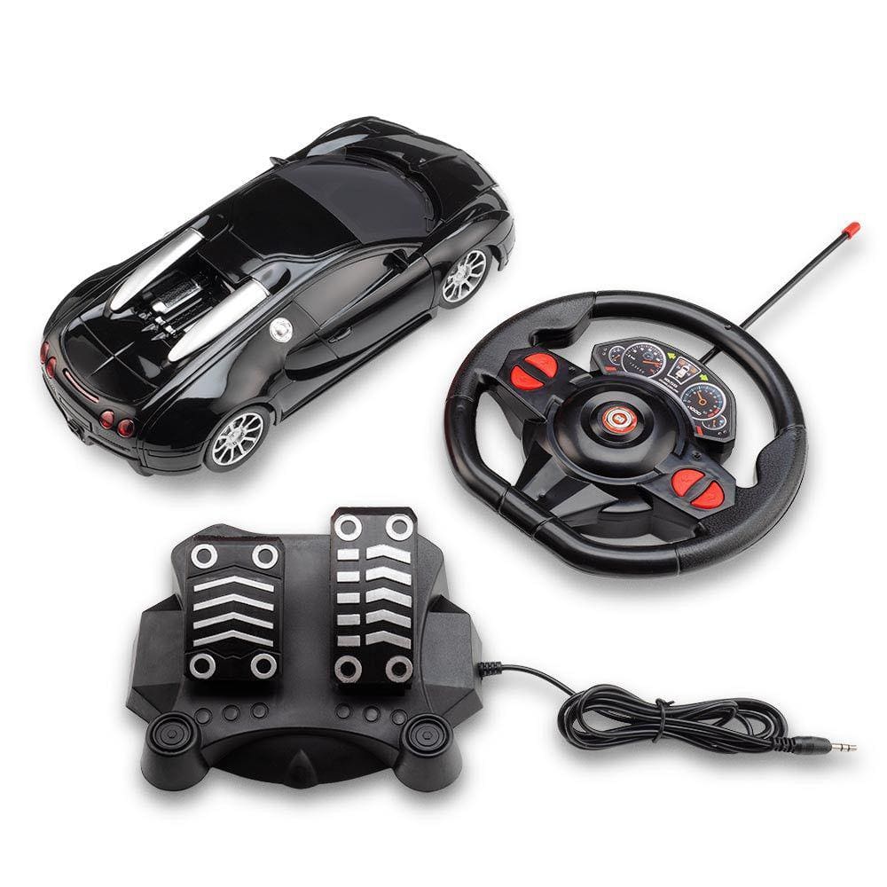 Carrinho com Volante e Pedal Racing Control Nitro Preto Multikids - BR1147