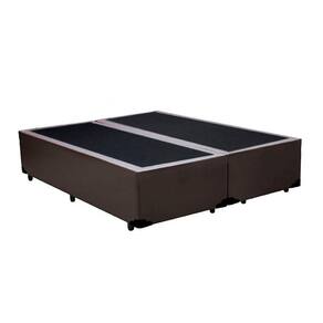 Base Box Blindado Casal Bipartido Extremo Reforçado HomeQueen Corino Marrom 40x138x188
