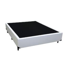 Base Box Casal Blindado Extremo Reforçado HomeQueen Corino Branco 40x138x188