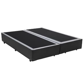Base Box Blindado Casal Bipartido HomeQueen Corino Cinza 40x138x188