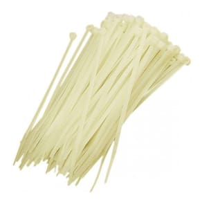 Abraçadeira De Nylon Branco 50 Uni 370Mm X 7Mm