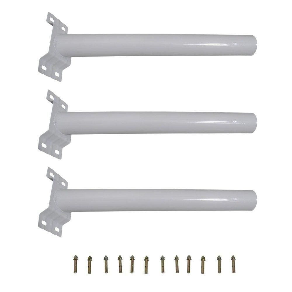 Suporte Barra Luminaria Solar Kit Com 3 Unidadesrua Poste