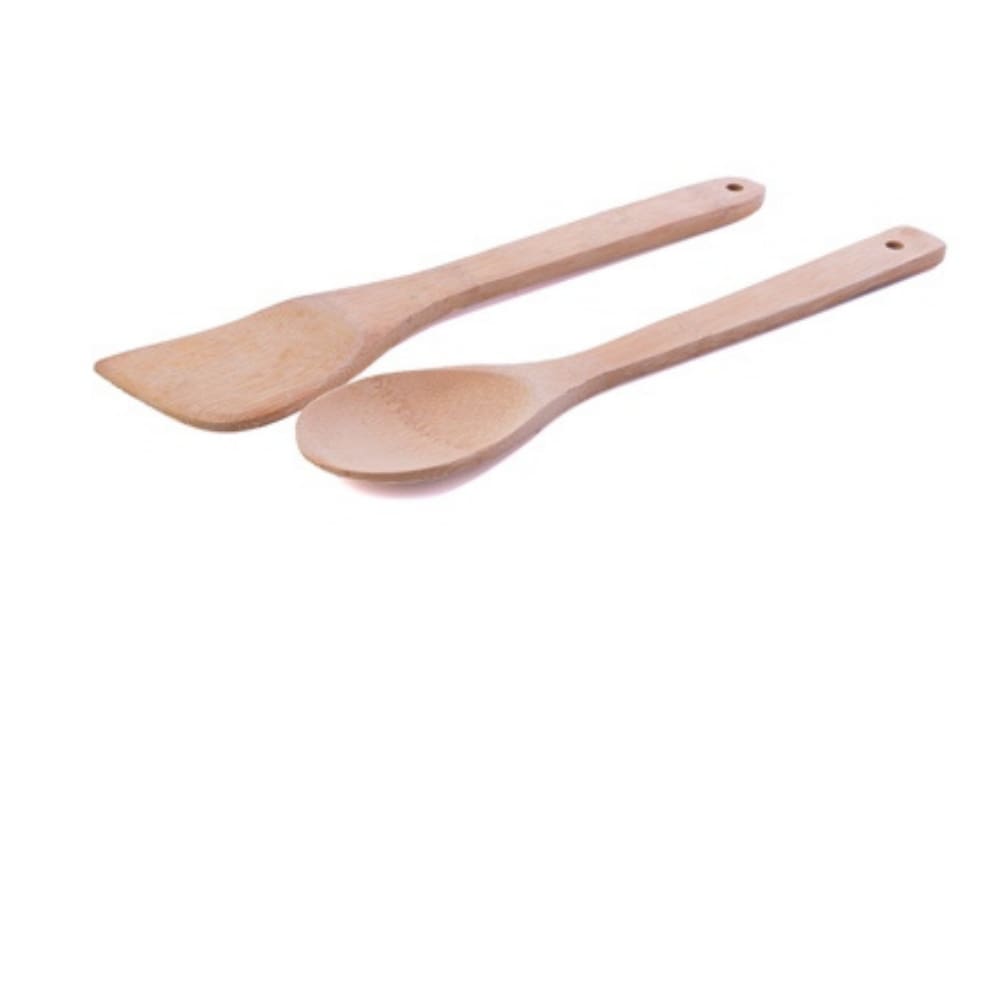 Colher e Espátula de Bambú 30Cm 