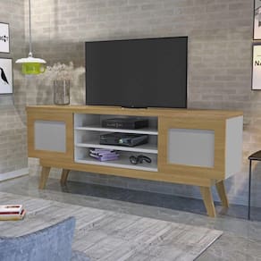 Rack para TV até 65 Polegadas 2 Portas Detroit Cinamomo/Off