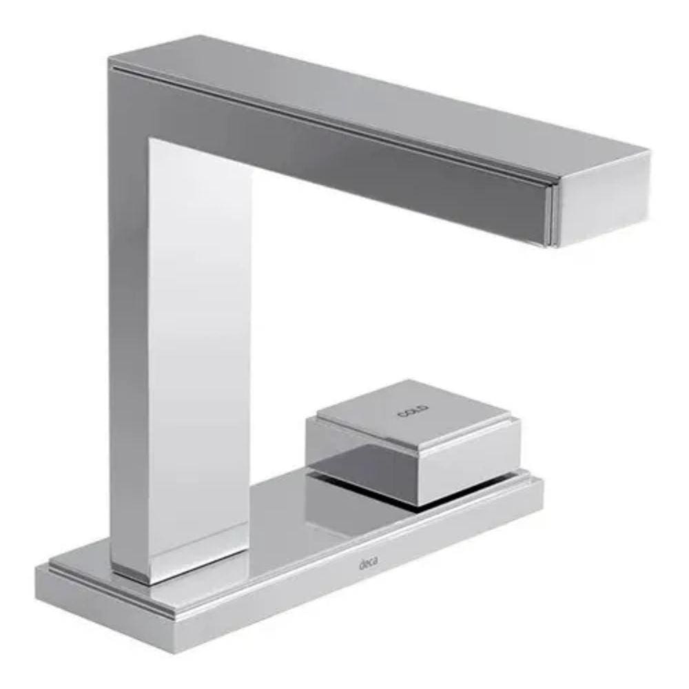 Torneira De Mesa Com Chapa Bica Alta Para Lavatório Deca Quadra Cromada 1191.C93