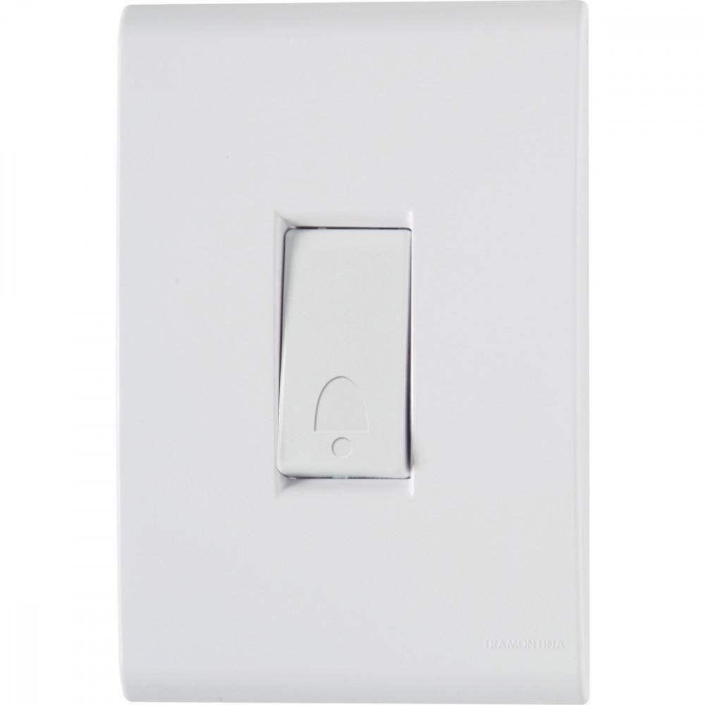 Conjunto 4X2 Com 1 Pulsador Campainha Liz 10 A 250 V Branco