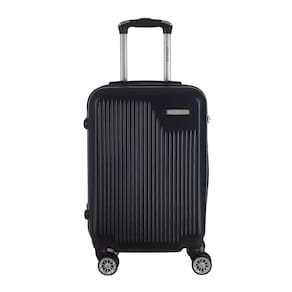 Mala de Bordo Pequena para Viagem Abs Denlex Ma1225 Cadeado Integrado Rodas Duplas Giro 360º Preto