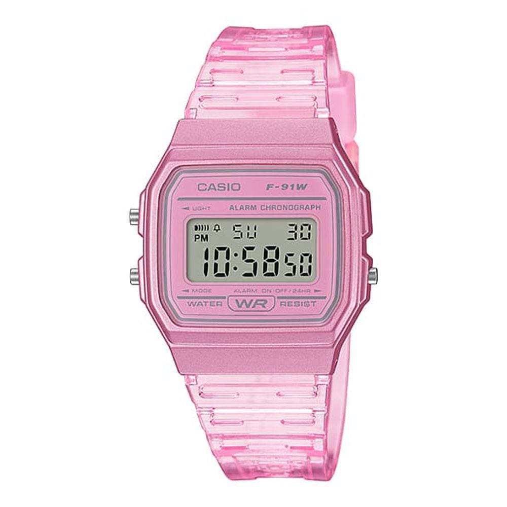 imagem-Relógio Casio Digital F-91WS-4DF Rosa