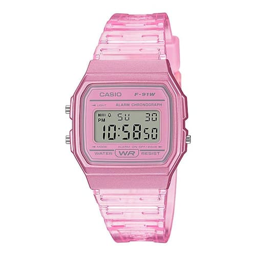 imagem-Relógio Casio Digital F-91WS-4DF Rosa