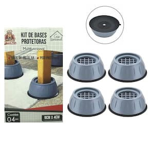 Kit 4 Bases Pés Protetores Multiuso Para Fogão Sofá Moveis