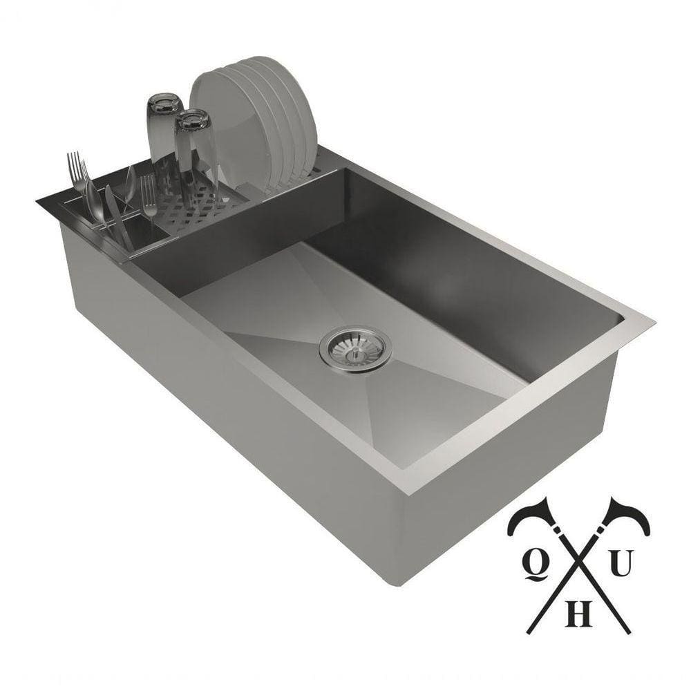Pia Cuba Cozinha Com Escorredor Calha Pia Umida Inox 80x40