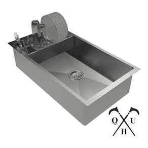 Conjunto Cuba 80x40 Inoxidavel Calha Escorredor área Gourmet