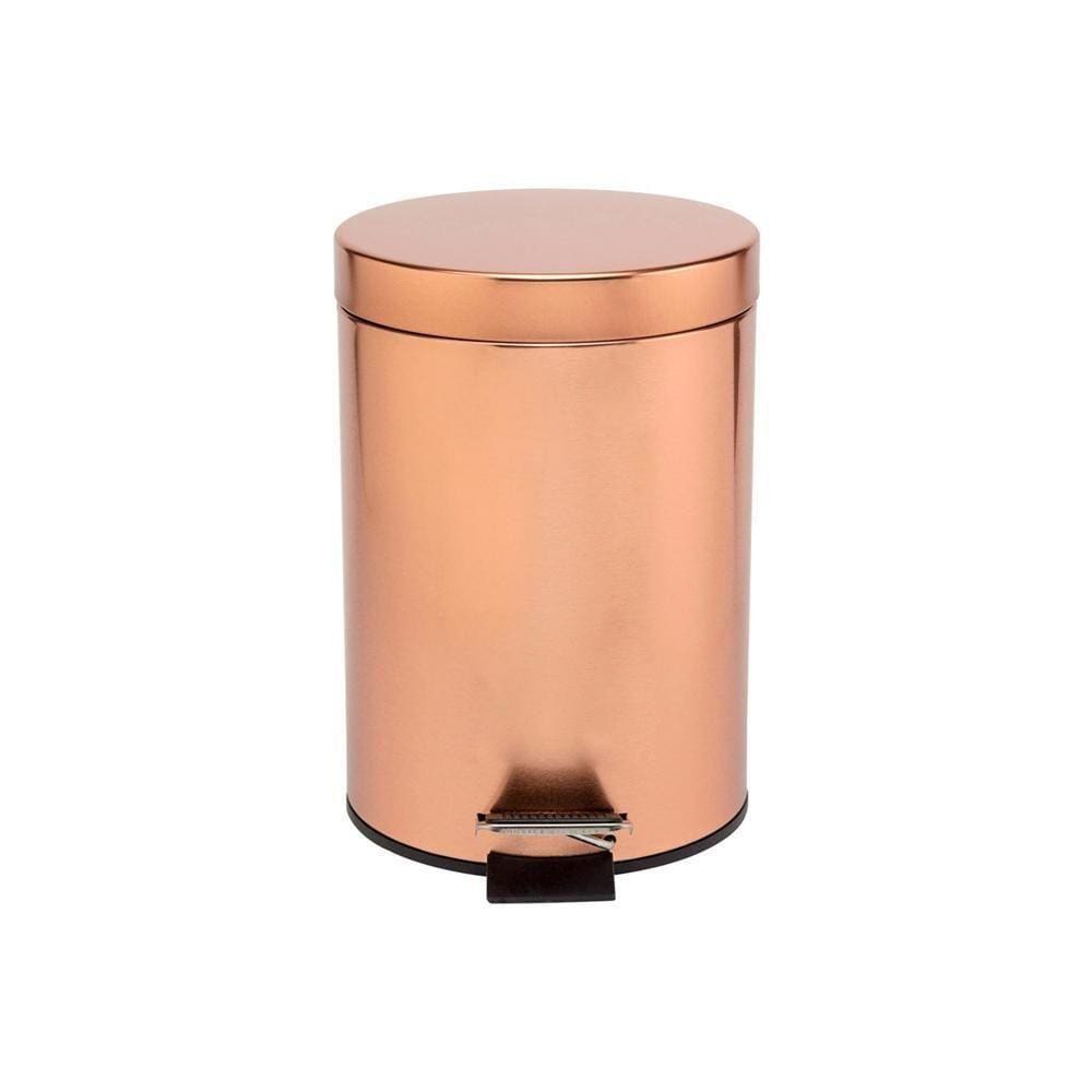 Lixeira Em Inox Com Pedal 5 Litros Rose Gold