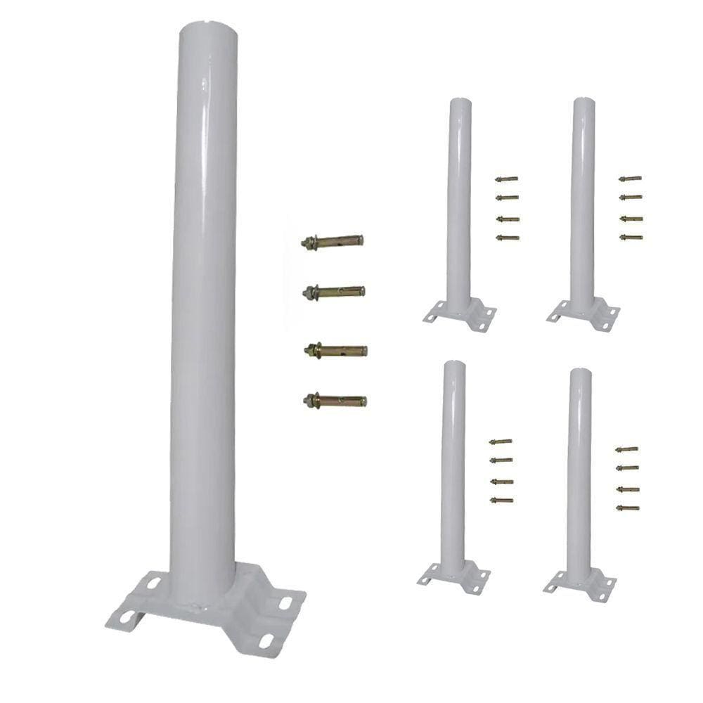 Suporte Barra Luminaria Solar 5 Unid Parede Poste Rua Aço