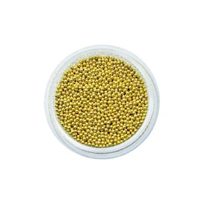 Pedraria Caviar Metal Decoração Unhas Dourado Ouro 1mm 20g